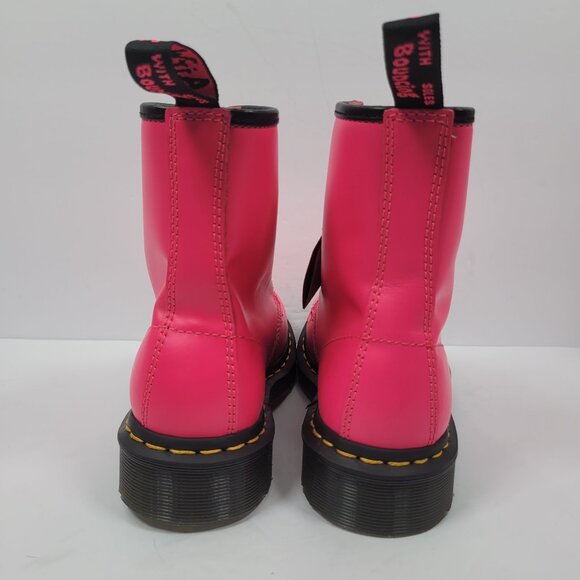 Dr. Martens Women's Pink Smooth 1460 Leather Lace Up Boots US Size 5 NWT - Picture 4 of 10